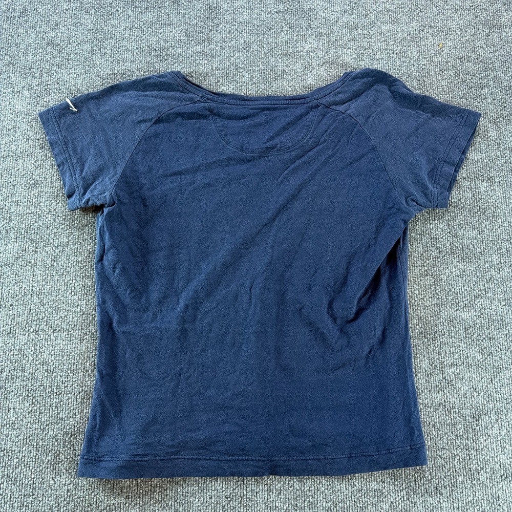 Nike Team MLB New York Yankees T-Shirt Navy Blue Pink Logo XL Womens Raglan Tee - Picture 6 of 6
